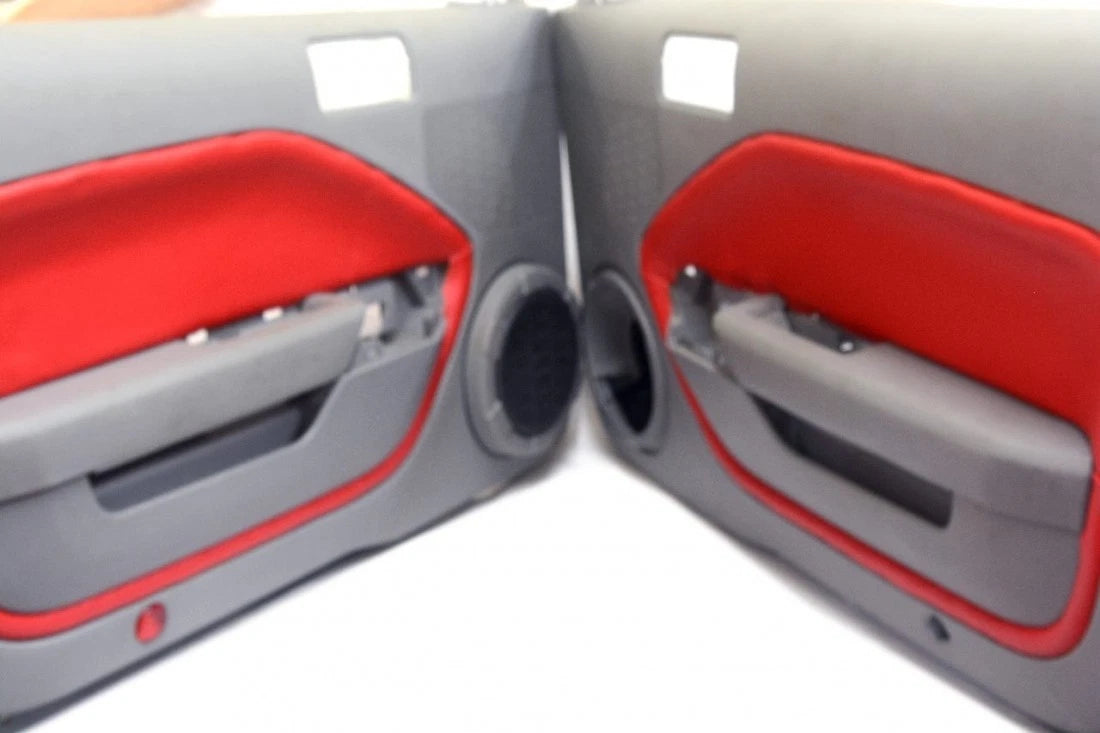 Leather Door Panel Insert Cards for Ford Mustang (2005–2009) Red