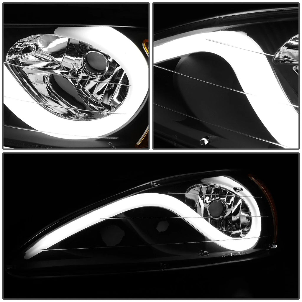 LED Black Amber Signal Headlight Lamps for Pontiac Grand AM (1999–2005)