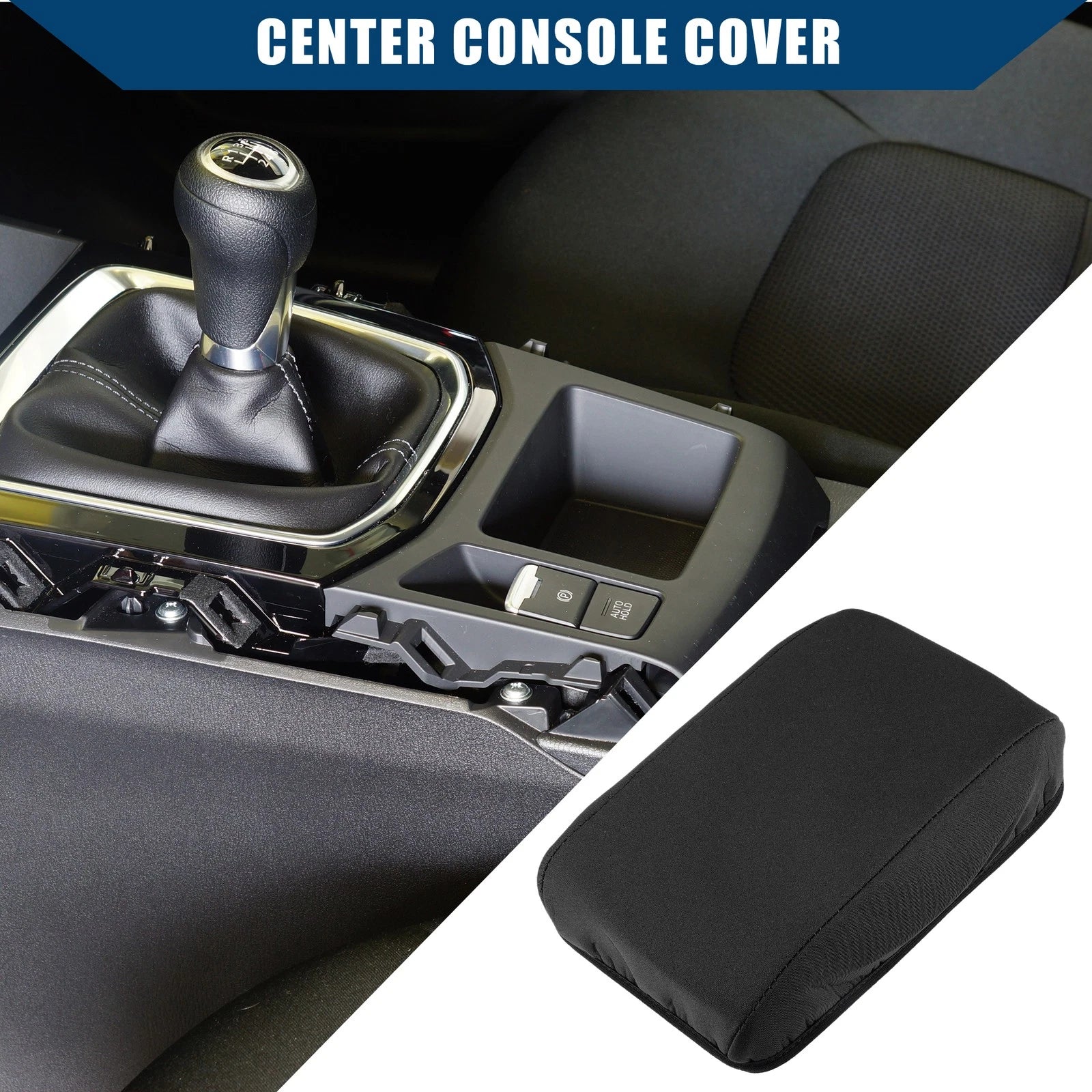 Center Console Armrest Cover for Ford Focus (2015–2018) Neoprene Black
