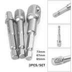 3X 65/67/73mm Socket Adapter Set for Impact Driver Drill Bits