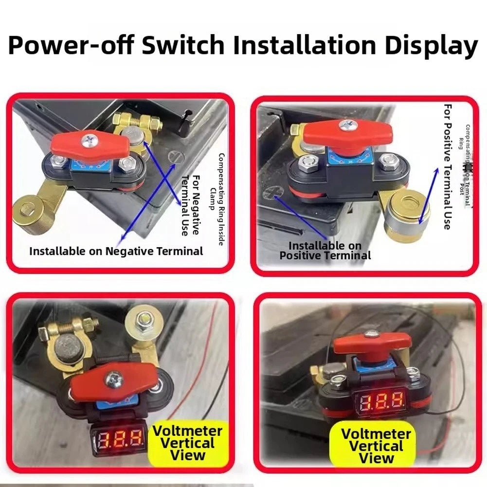 Battery Cutoff Switch for Car and Truck Batteries (No Modification Required)