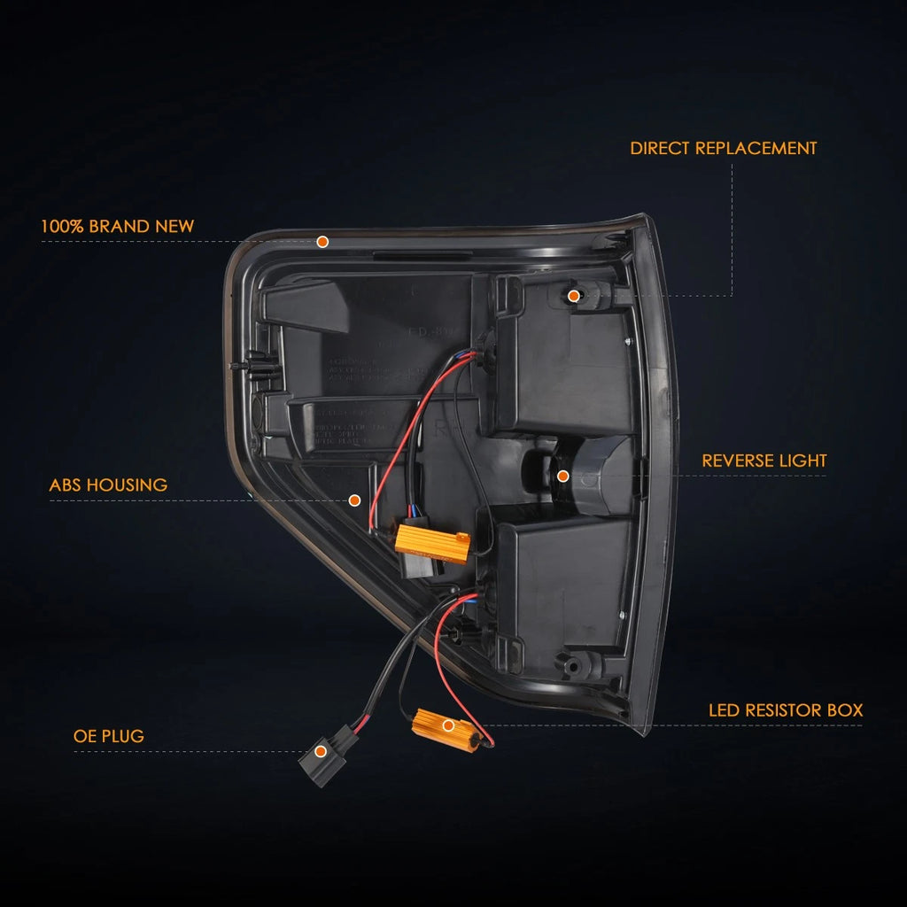 Full LED Tail Light for Ford Super Duty (2008–2016) Smoked