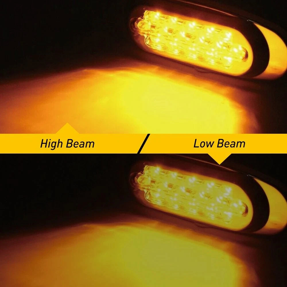 2X Amber LED Side Clearance Marker Lights for Universal Trucks/RVs (12V 24V)