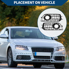 1 Pair Fog Light Grills for Audi A1 8X (2010–2014) No. 8X0807681A/8X0807682A