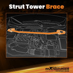 Front Upper Strut Bar for Honda Civic Coupe Sedan Hatchback (2016–2020)