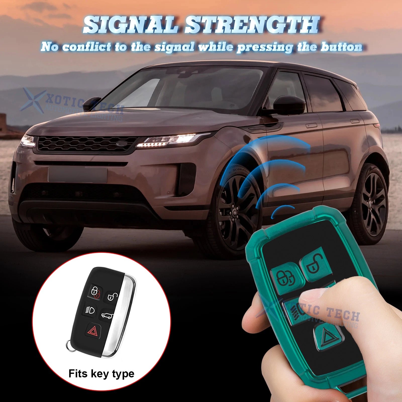 Soft TPU Remote Key Fob Skin Case for Range Rover Discovery (2015-2022)