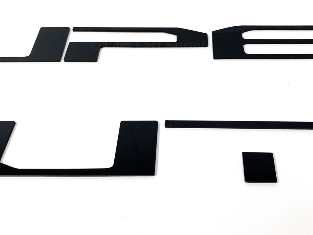 Tailgate Insert Letters OEM Gloss Black for 2020 Ford Super Duty (2017–2024)