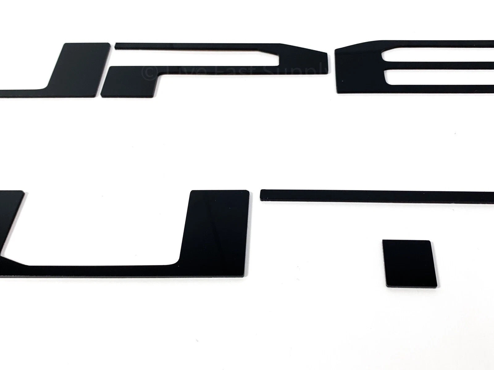 Tailgate Insert Letters OEM Gloss Black for 2020 Ford Super Duty (2017–2024)