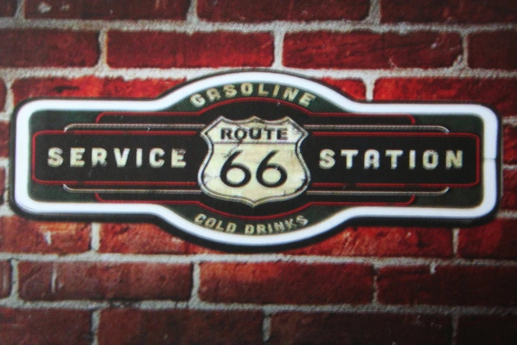 Route 66 LED Neon Sign for Mancave Garage Home Decor
