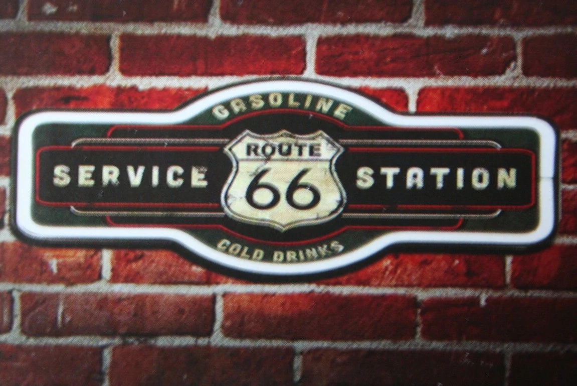Route 66 LED Neon Sign for Mancave Garage Home Decor