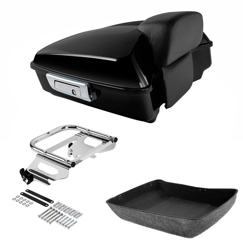 Chopped Trunk Backrest Solo Mount Rack for Harley Electra Glide (1997–2008)