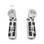 1.25" Chrome FootPeg with 32mm Clamps for Harley Touring Road King