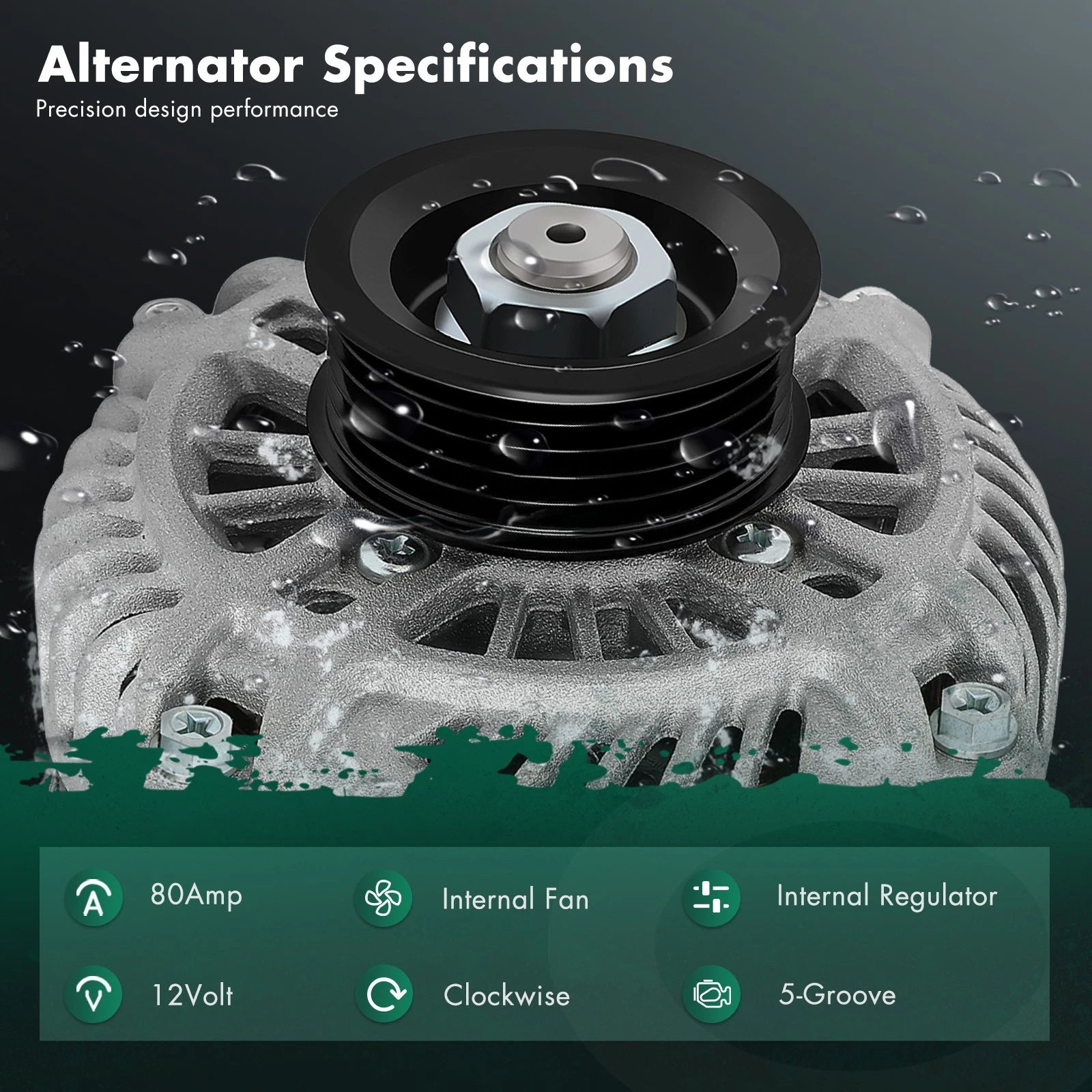 Alternator 11253 80Amp for Suzuki SX4 (2007–2009) 2.0L 31400-80J10 A5TG1191