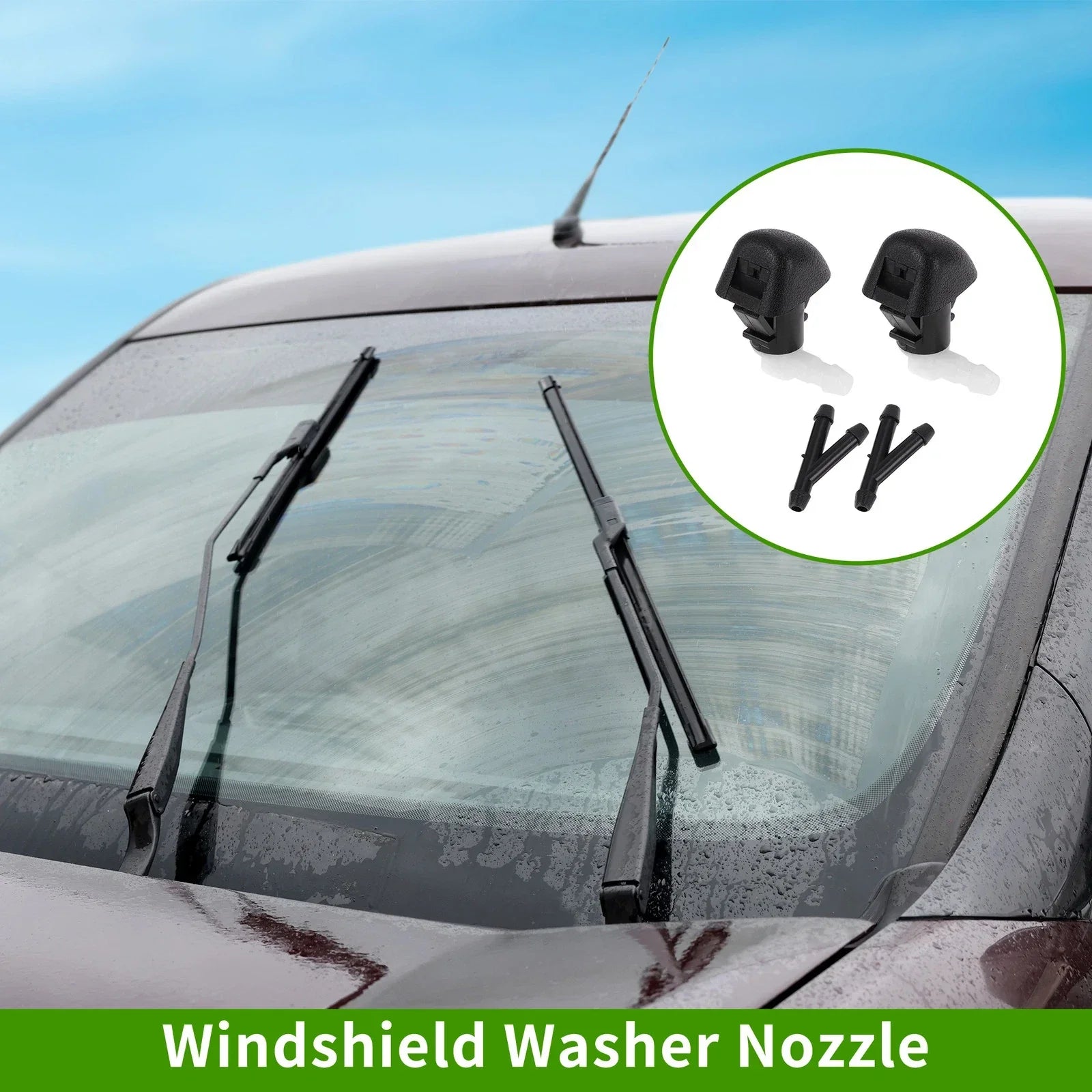 Windshield Washer Nozzle & 2 x Hose Connectors for Honda Odyssey