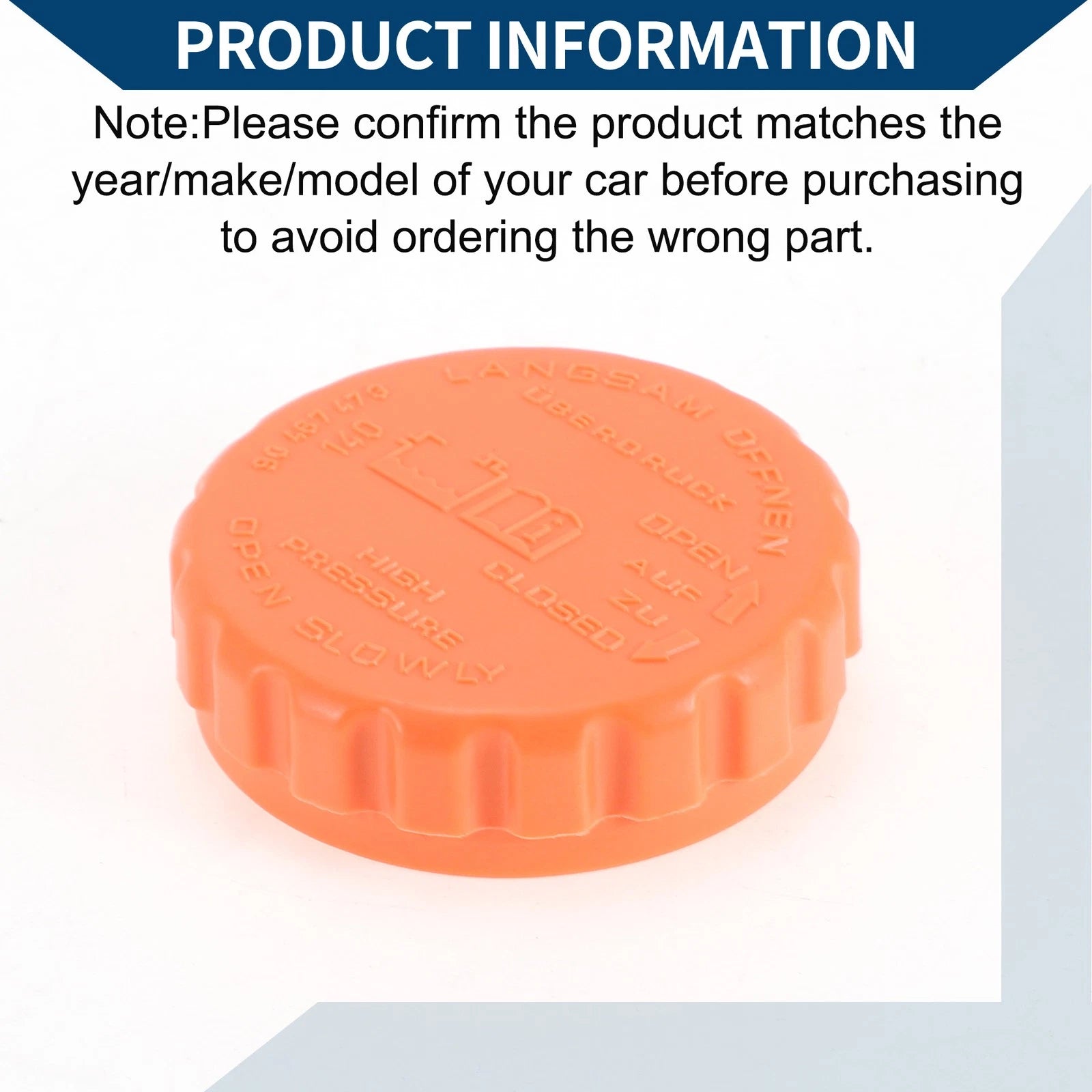 Coolant Cap for Chevrolet Aveo/Optra/Epica, Pontiac G3/Wave, Suzuki (2004–2012)