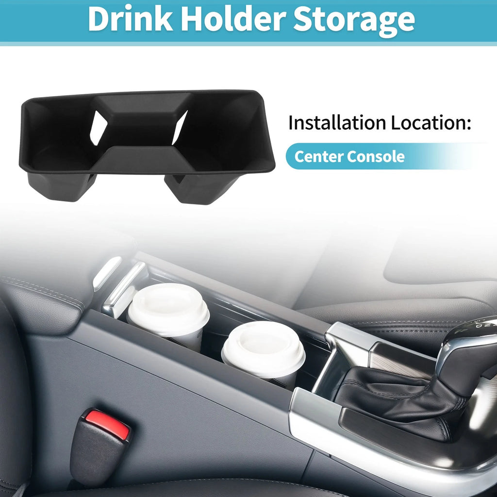 Center Console Cup Holder Organizer for Honda Accord (2023–2025) TPE Black