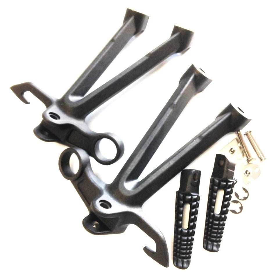 HTTMT Foot Pegs for Suzuki GSXR1000 (2007–2008) Black Rear Passenger Bracket