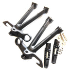 HTTMT Foot Pegs for Suzuki GSXR1000 (2007–2008) Black Rear Passenger Bracket