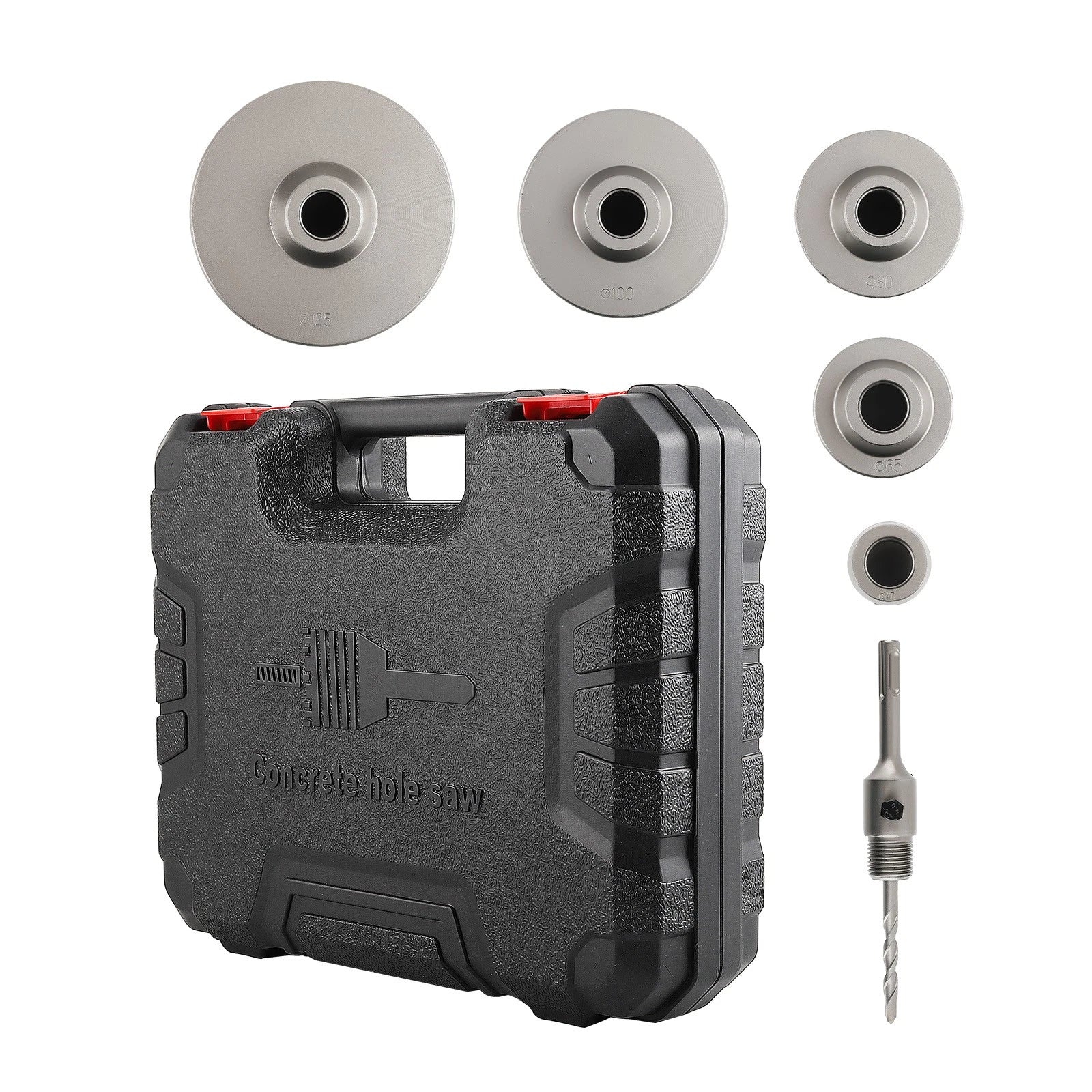 Set of 5 Heavy Duty Carbide Hole Saws for Concrete Masonry