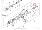 Lower Gearcase Seal & O-ring Kit 334602230 345601030 for Tohatsu Outboard (–)