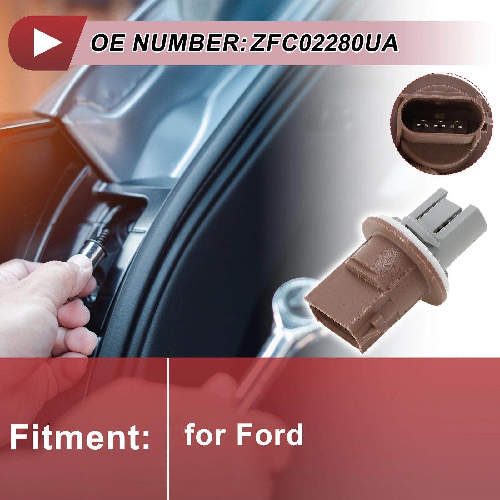 Turn Signal Light Socket for Ford (No.ZFC02280UA)