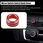 Mirror Switch Knob Cover Ring for Toyota (Red)