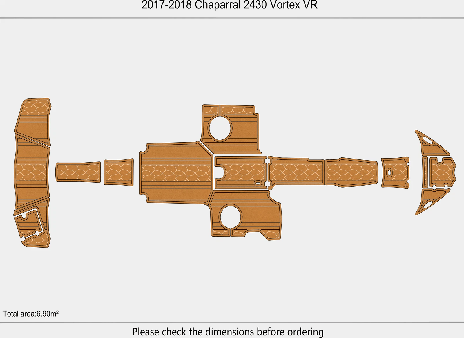 EVA Foam Flooring Mat for Chaparral 2430 Vortex VR (2018)