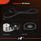 3X Serpentine Belt Drive Component Kit for Chevrolet R2500 C3500 K3500 (1990–2000)