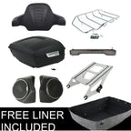 Trunk Mount Rack Speakers Tail Light Pad for Harley Touring (2014–2025)