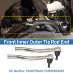 2 x Front Outer Tie Rod End Links for Honda Civic (2016-2021)