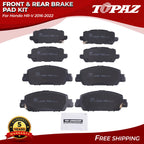 Set of 8 Ceramic Brake Pads for Honda HR-V (2016–2022)