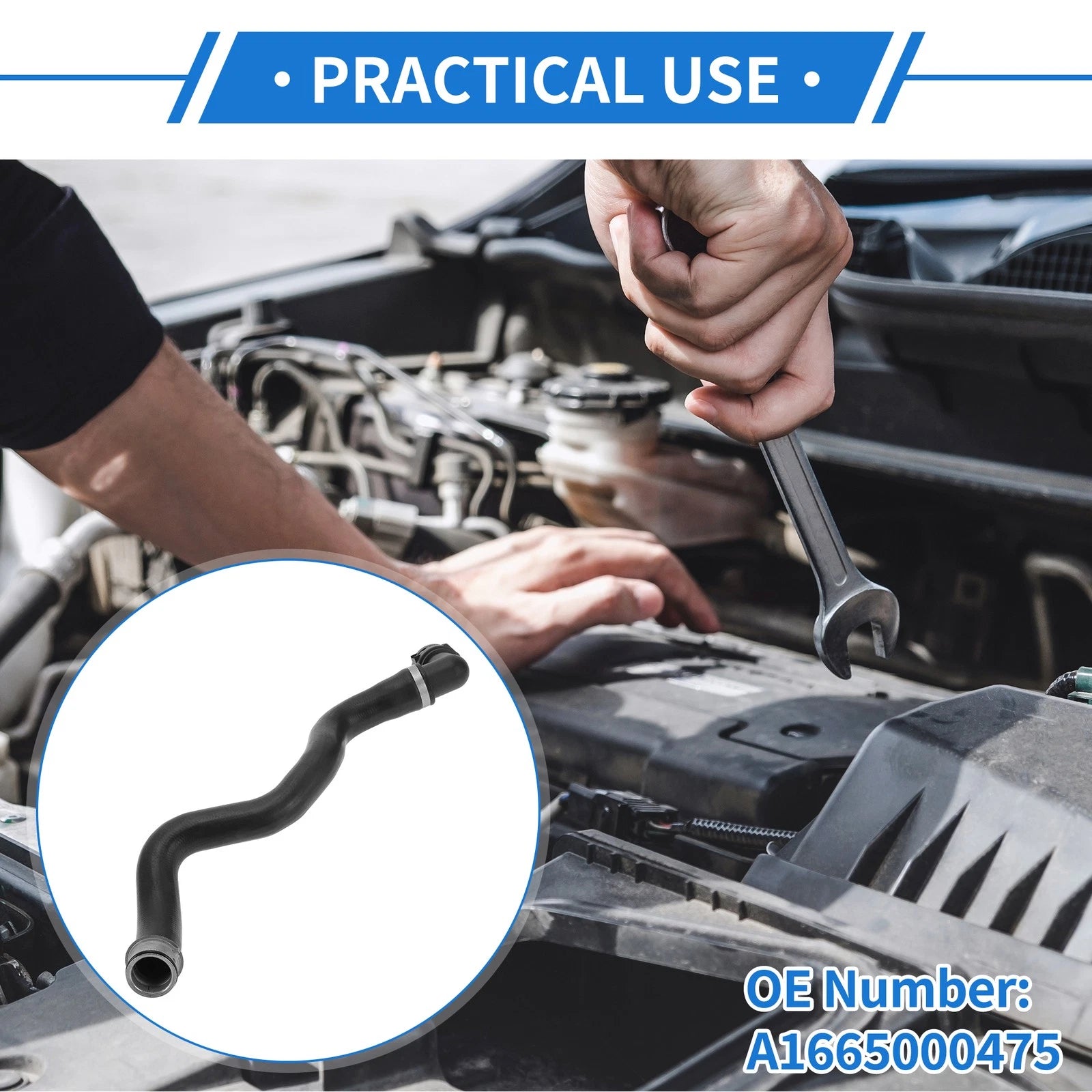 Radiator Hose for Mercedes-Benz GL350 (2013–2016) No.A1665000475 Rubber