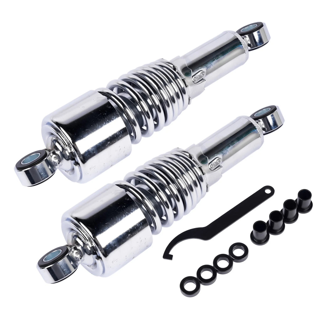 Pair Chrome Rear Shocks for Harley Dyna Sportster Touring