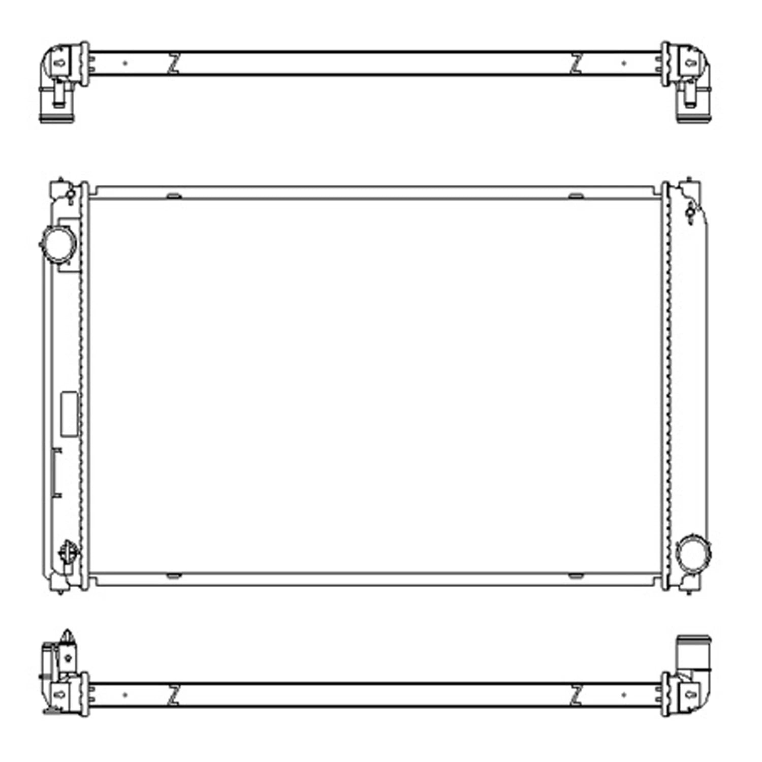 Replacement Plastic/Aluminum Radiator w/Towing Package (See compatibility Chart)