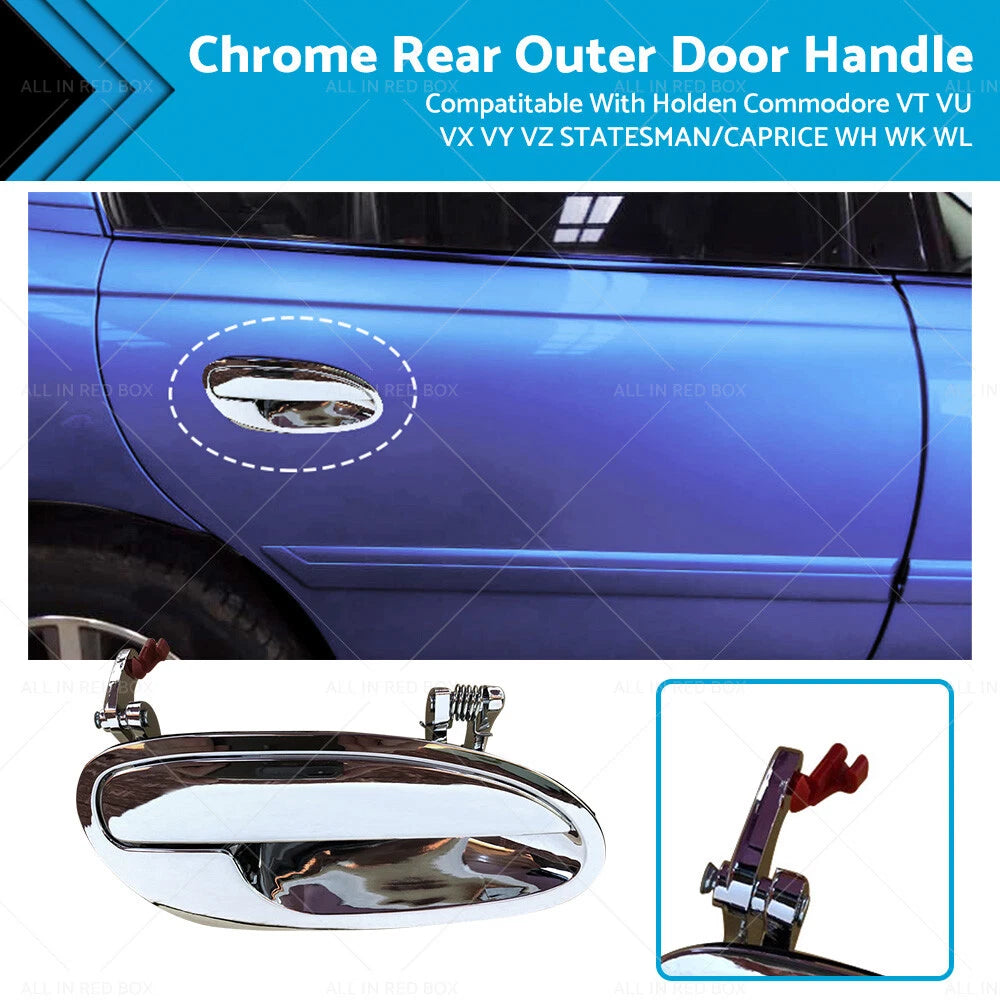 Chrome Rear Right Hand Outer Door Handle for Holden Commodore/Statesman
