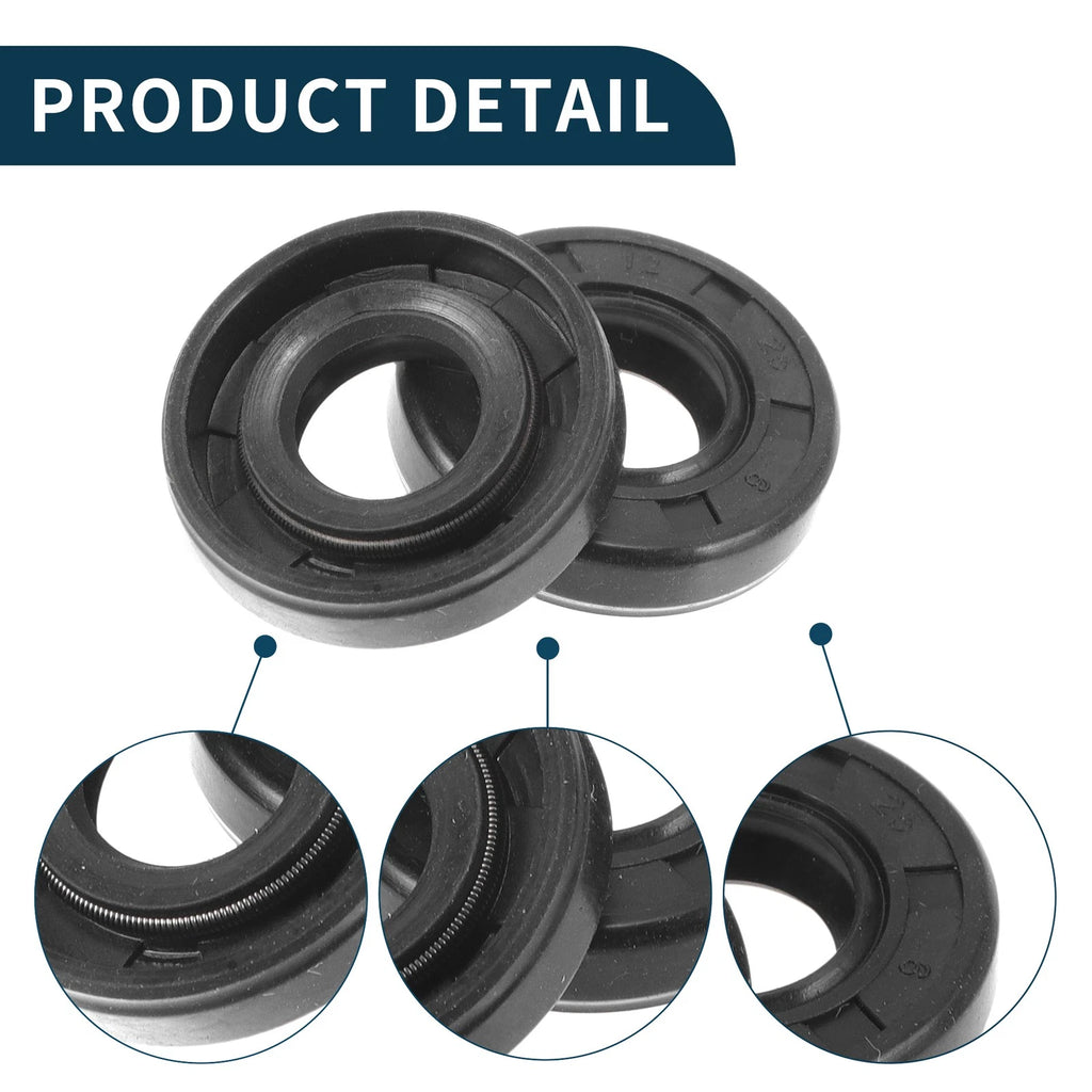 Set of 5 Oil Seal Rotary Shaft Seal NBR Rubber 12x25x6mm for Various Models