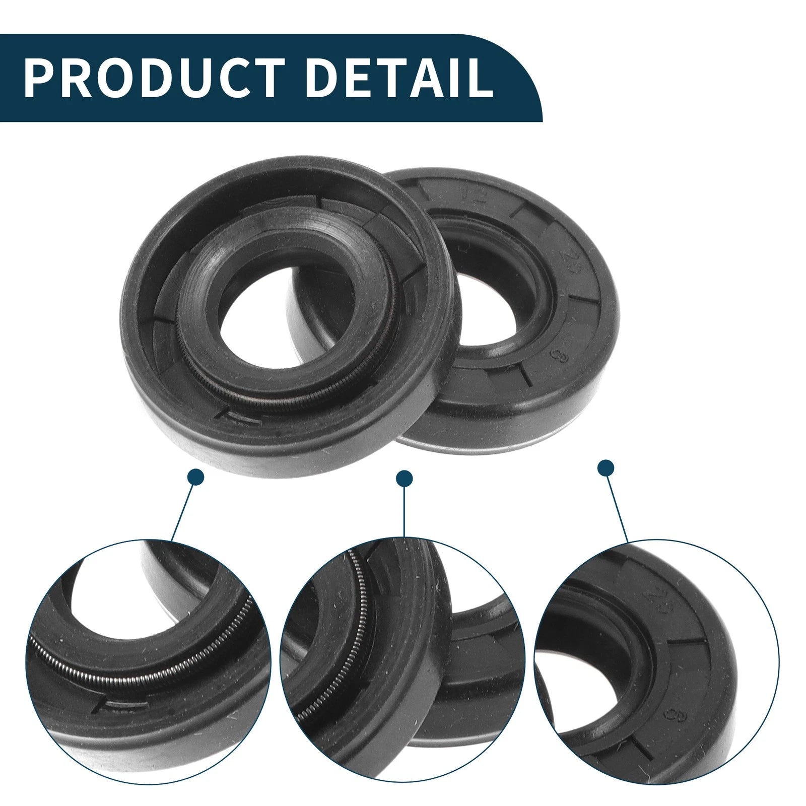 Set of 5 Oil Seal Rotary Shaft Seal NBR Rubber 12x25x6mm for Various Models