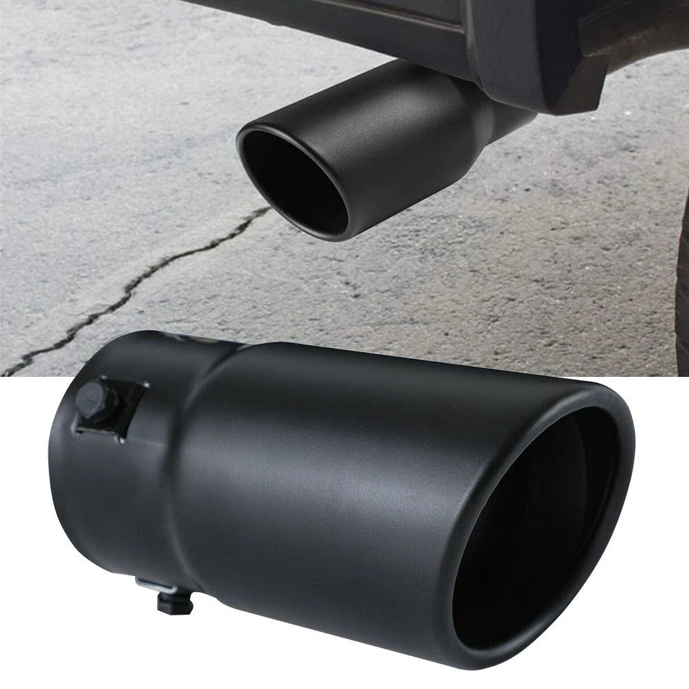 Exhaust Muffler Tip Pipe for EV (1.55-2.75 inch) - Black Coating, Stainless Steel