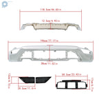 Set of 6 Chrome Front Bumper Face Bars for Ford F150 (2021–2023)