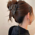 Skull Design Black Ghost Hand Hair Clips for Halloween Party Decorations