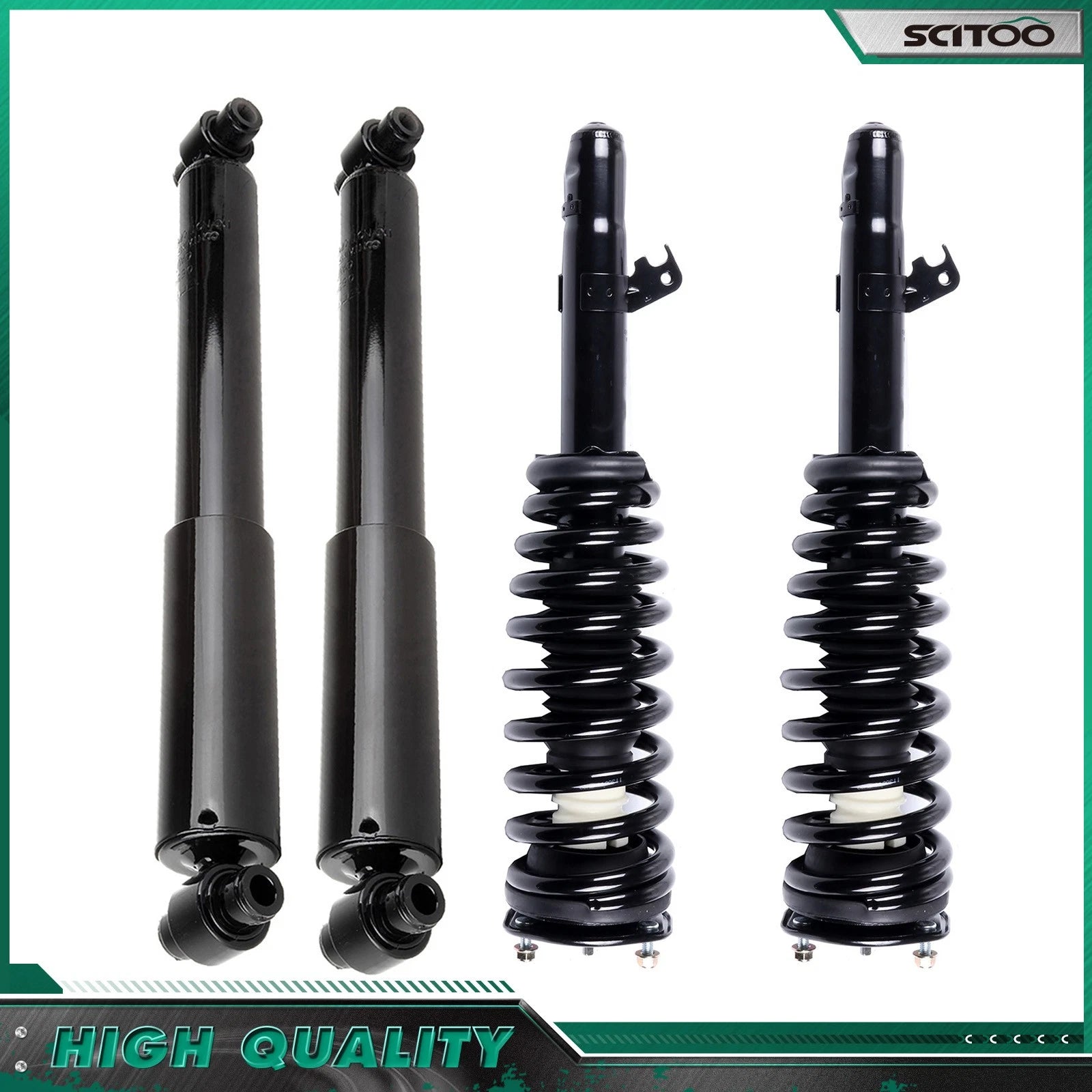 Set of 4 Complete Struts & Rear Shocks for Ford Fusion (2006–2009)