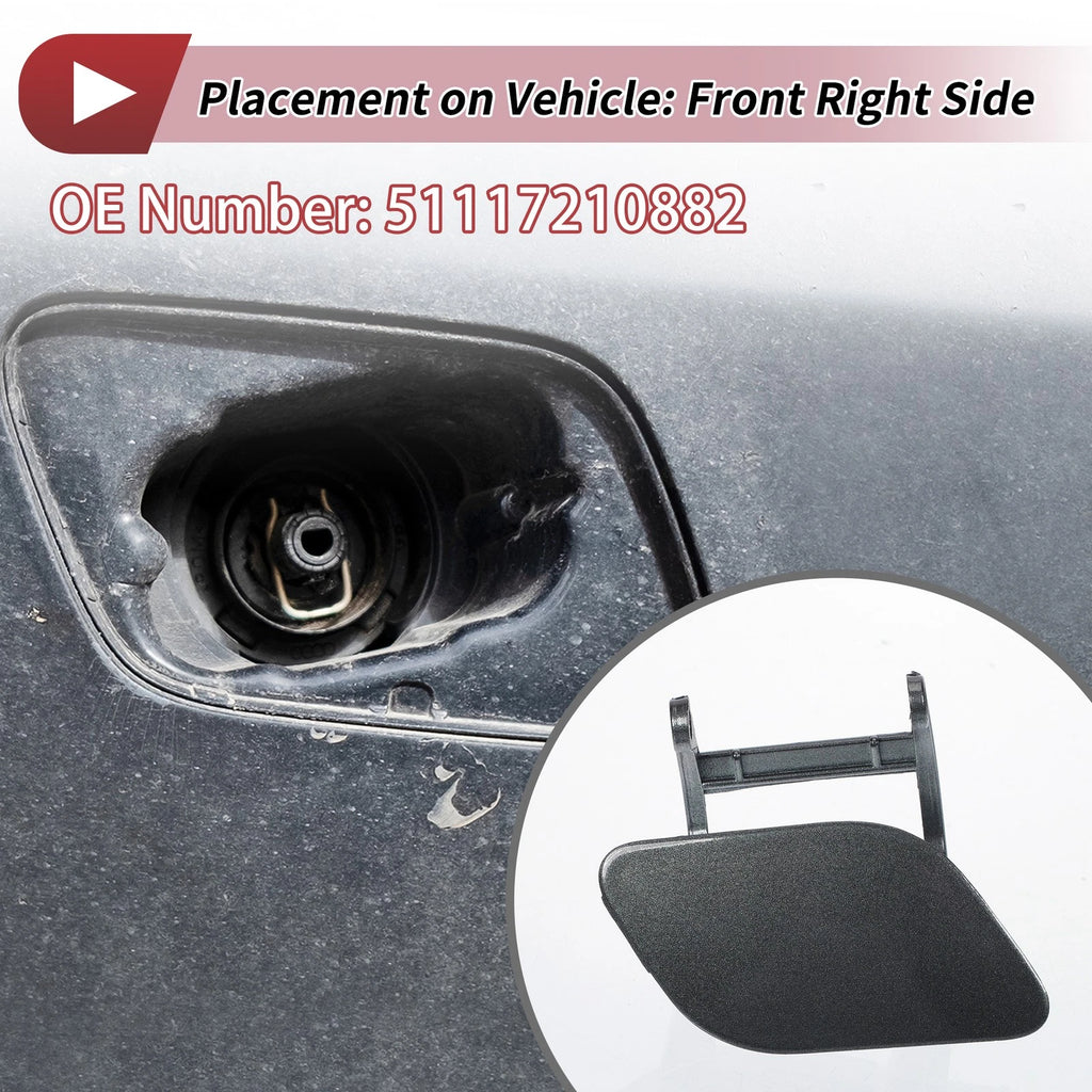 Front Right Washer Nozzle Cover Cap No. 51117210882 for BMW 740i (2011–2015) Gray