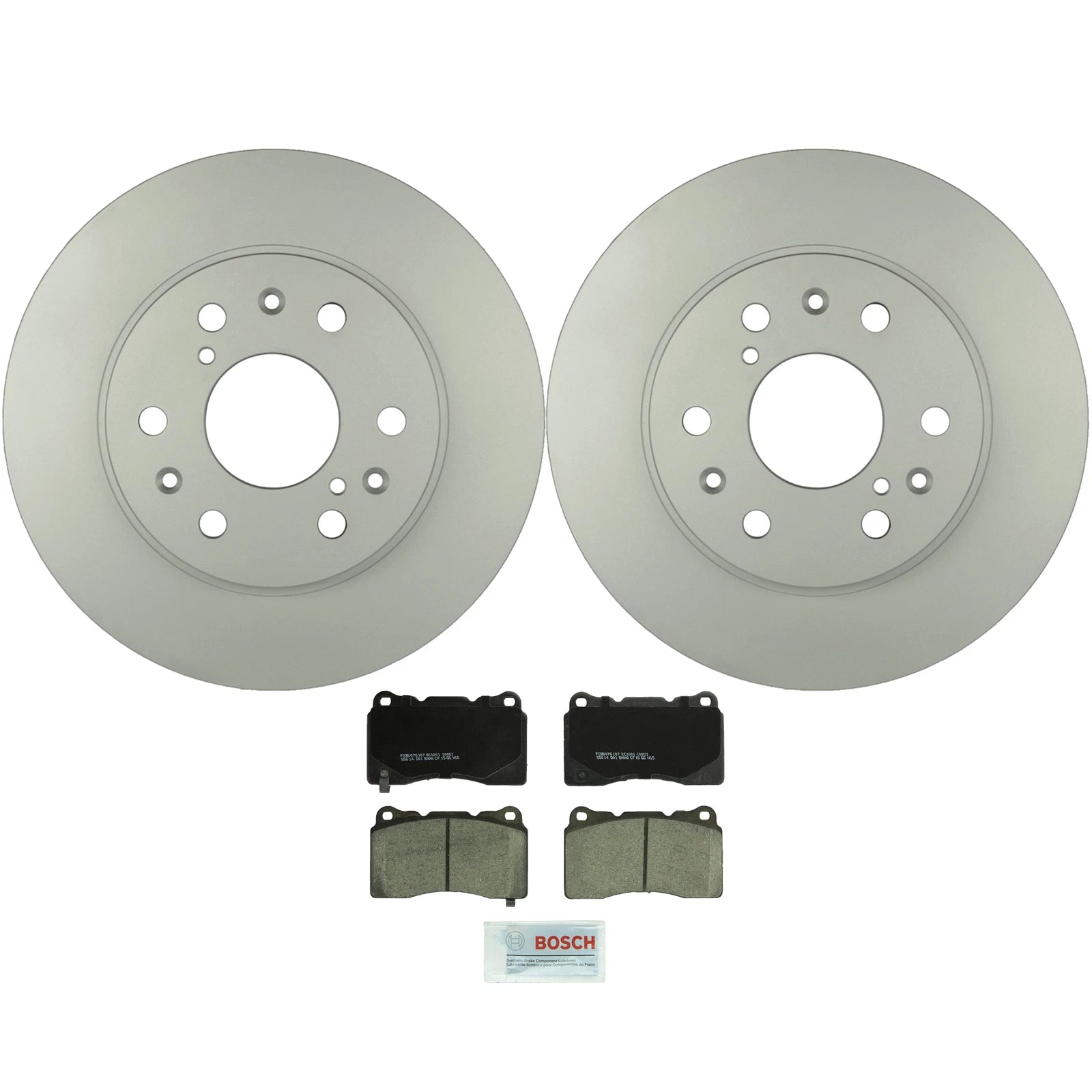 Set of 2 Bosch Front Vented Rotors & Ceramic Brake Pads for Cadillac Chevy