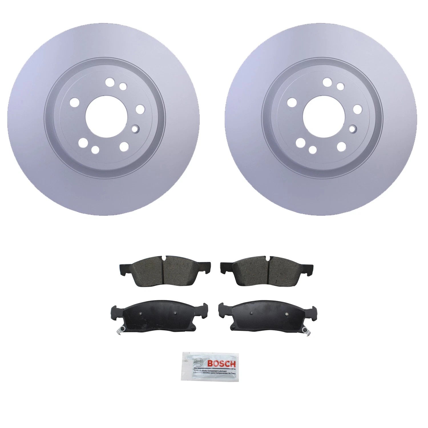Front Rotors & Bosch Blue Ceramic Disc Brake Pad Kit for X166 GLE300d GLE350 (2016–2023)