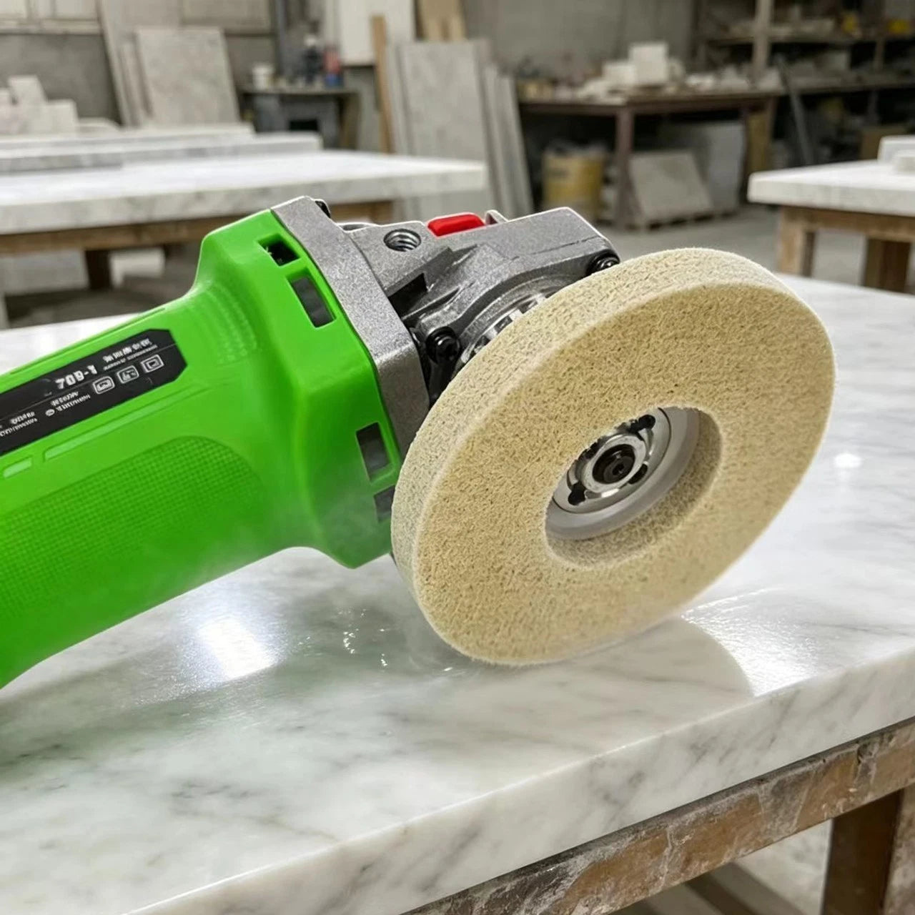 10cm Stone Polishing Pad for Angle Grinder (100mm, 16mm Center Hole)