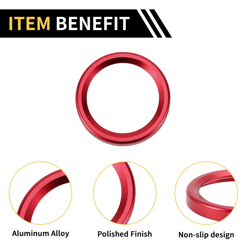 Engine Start Stop Button Switch Knob Cover Ring for Ford Maverick (2022) Red