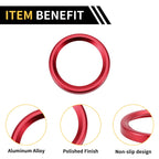 Engine Start Stop Button Switch Knob Cover Ring for Ford Maverick (2022) Red