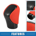 Automatic Gear Shift Knob Cover for Lexus - Black Red Faux Leather