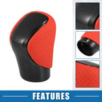 Automatic Gear Shift Knob Cover for Lexus - Black Red Faux Leather