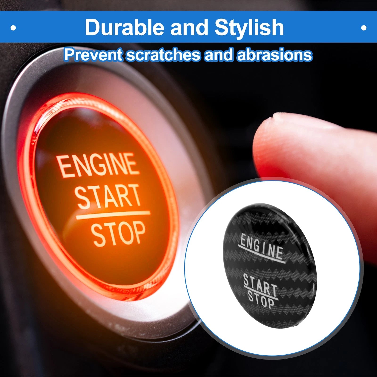 Push Start Button Cover for Mercedes Benz W176 (2012–2018) Black